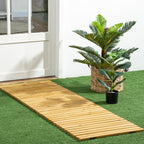 Rollable Wooden Garden Pathway Weather-Resistant Walk Way for Wedding Party Pathways 185 x 60 cm