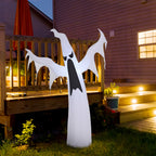 Halloween aufblasbares Gespenst 1,8 m Dekoration mit LEDs IP44 Selbstaufblasender Polyester Weiß 130 x 30 x 180 cm