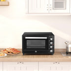 Mini-Ofen Toasterofen, 1 Backblech, 1 Grilrost, Timer-Funktion, Schwarz