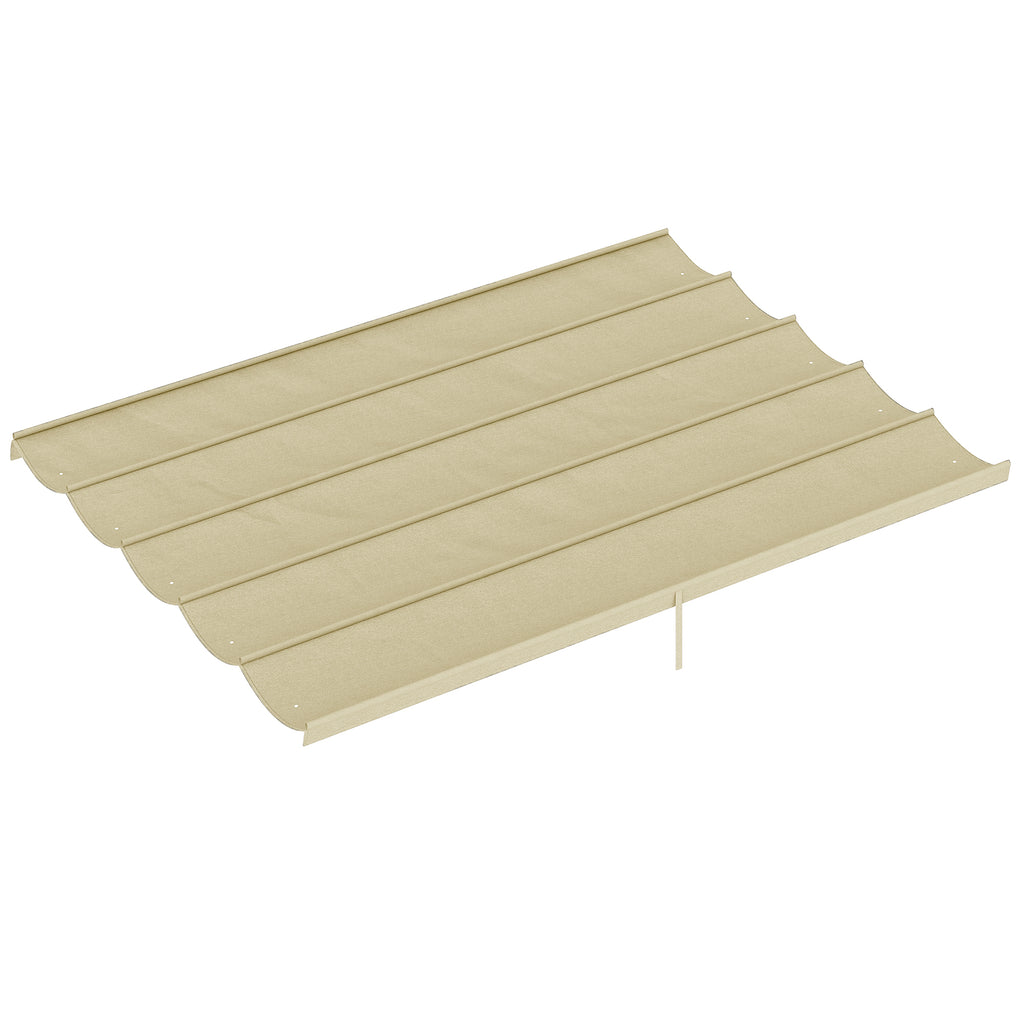 Retractable Pergola Cover, 3.5 x 2.6 m Replacement Canopy Fabric for 4 x 3 m Frame, Roof Top Only, Beige