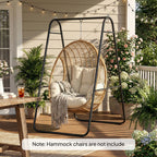 Hammock Chair Stand Only 150KG Load Capacity for Indoor Outdoor, Black