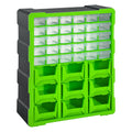  Plastic 39 Drawer Parts Organiser Wall Mount Storage Cabinet Garage Small Nuts Bolts Tool Clear