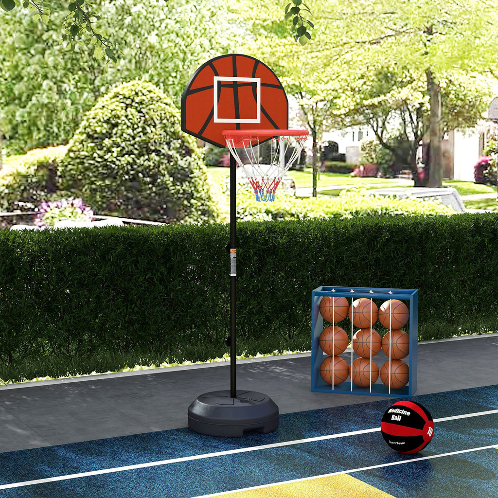 Basketballständer, höhenverstellbar, Magnet-Dartscheibe, 98-148cm, Schwarz