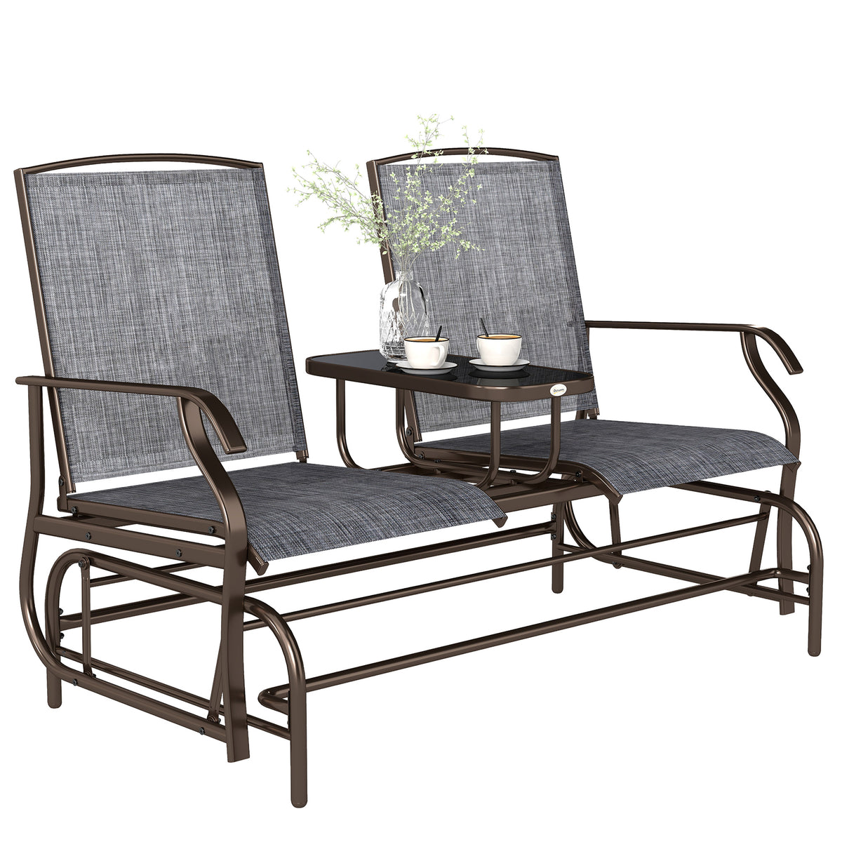 Gartenbank Schaukelstuhl Sitzbank Schaukelbank Gartenstuhl mit Tisch Schaukel Bank 2-Sitzer