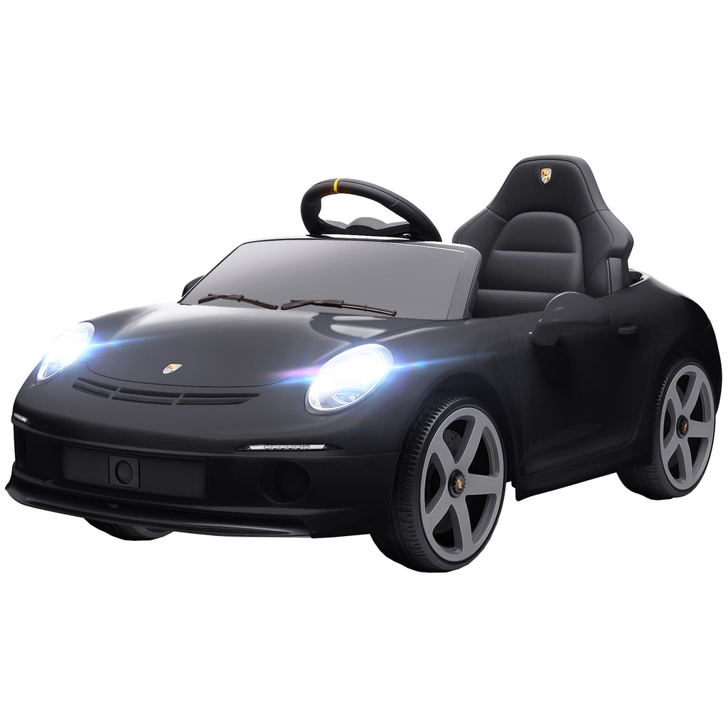 Elektrisches Aufsitzauto f¨¹r Kinder, fernsteuerbar, Musik, Hupe, USB, Sicherheitsgurt, f¨¹r 3-5 Jahre, Schwarz