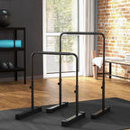 Dip-Station, h?henverstellbar 80-105 cm, leicht, rutschfest, bis 120 kg, Stahl, Schwarz