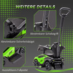 Kids 2-In-1 Lamborghini Ride-On and Stroller, with Horn - Green