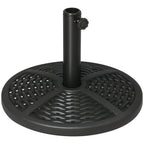 Sonnenschirmst?nder aus Beton, Schirmst?nder mit Stahlrohr, Rund Schirmhalter, f¨¹r Balkon, Terasse, Garten, Schwarz