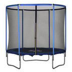 Trampolin mit Sicherheitsnetz Gartentrampolin f¨¹r Innen- und Au?enbereich Fitnesstrampolin f¨¹r Jugendliche und Erwachsene Stahl Blau+Schwarz bis 113,6 kg ?244 x 240H cm
