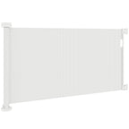 Treppenschutzgitter Ausziehbar 0-136cm 87 cm Hoch Türschutzgitter für Haustiere 142 x 10 x 87 cm Weiß