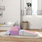 Softbausteine, 5er-Set Schaumstoff-Bausteine für Kinder im Alter von 1-3 Jahren, Kunstleder, Mehrfarbig