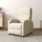 Relaxsessel Fernsehsessel, ausklappbare Fu?st¨¹tze, neigbar bis zu 160¡ã, 64 x 86 x 102 cm, Creme