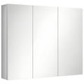 Spiegelschrank, Badschrank, 3 Spiegelt¨¹ren, 5 Innenb?den, Edelstahl, Farbe: Silber, 70 x 12 x 55 cm