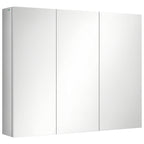 Spiegelschrank, Badschrank, 3 Spiegelt¨¹ren, 5 Innenb?den, Edelstahl, Farbe: Silber, 70 x 12 x 55 cm