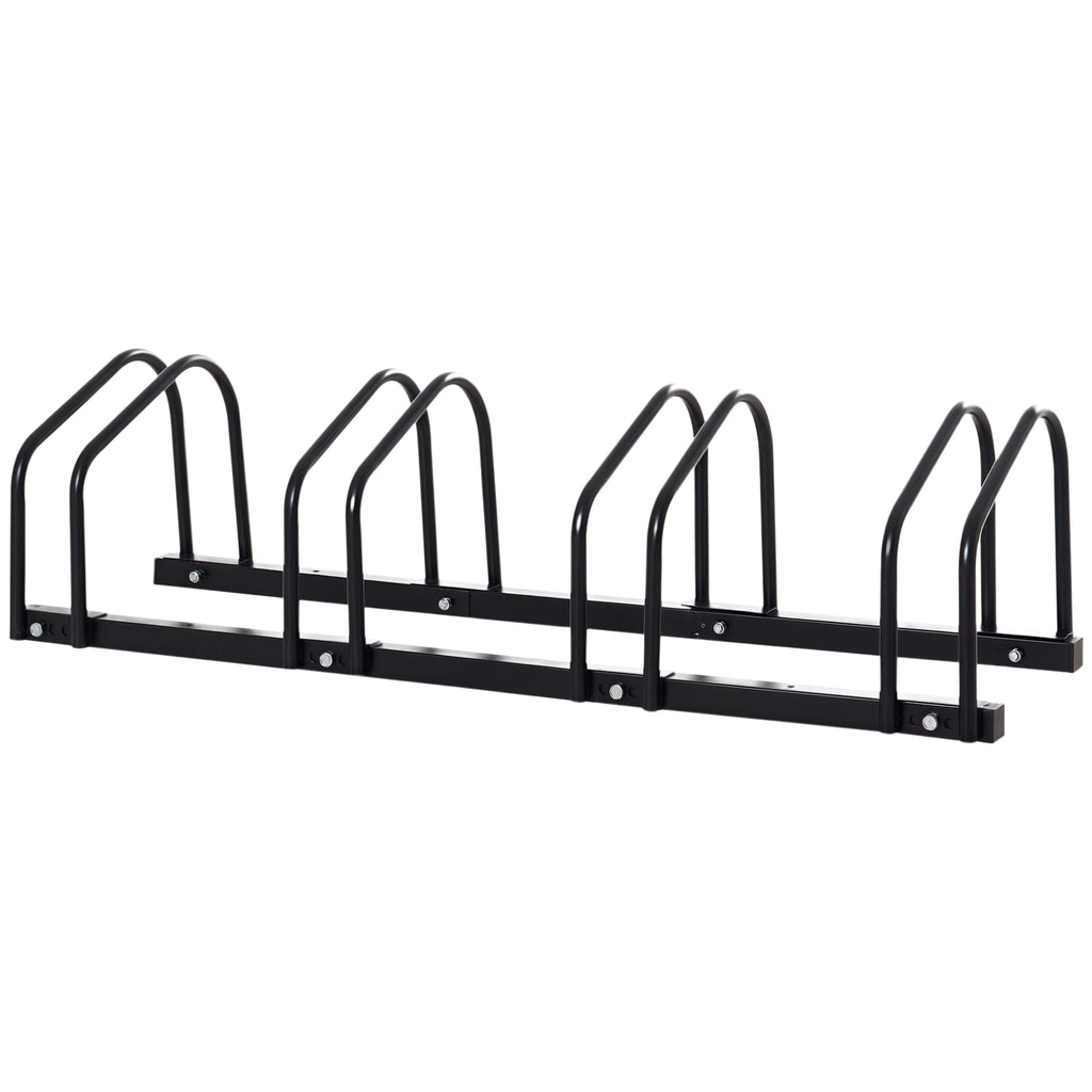 Fahrradständer für 4 Fahrräder, wetterfest, Wand- oder Bodenmontage, Stahl 110 x 33 x 27 cm