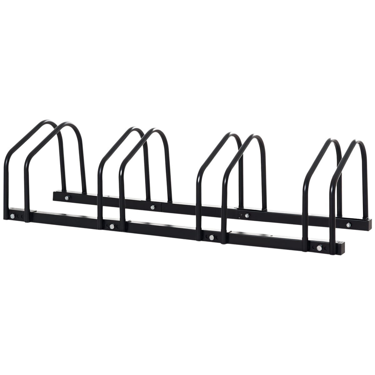 Fahrradständer für 4 Fahrräder, wetterfest, Wand- oder Bodenmontage, Stahl 110 x 33 x 27 cm