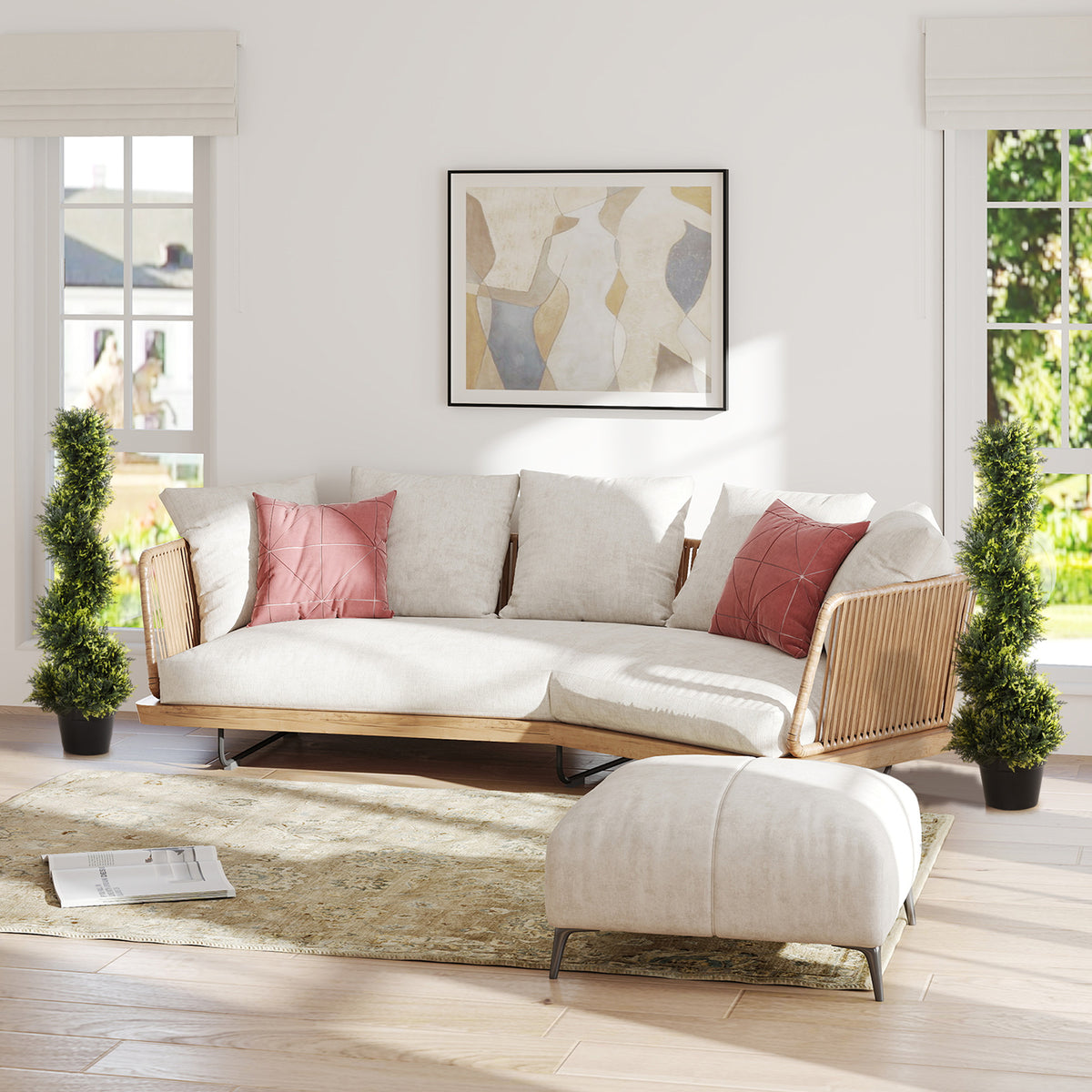 K¨¹nstliche Spiralpflanze, Spiral-Zedernbaum mit Topf, 90 cm, k¨¹nstliche Zeder f¨¹r Au?en- und Innendekoration, Gr¨¹n