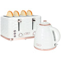 2-in-1 Toaster- und Wasserkocher-Set, 7 Br?unungsstufen, Auftau- und Aufw?rmfunktion, Cremewei?