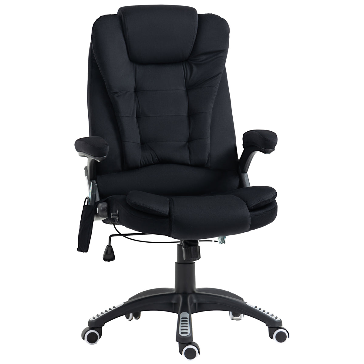 Bürostuhl mit Massage- & Wärmefunktion, ergonomisch, höhenverstellbar, Schwarz