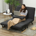 Schlafsofa 2er-Sofa mit Schlaffunktion, inkl. 2 Kissen, Sherpa-Optik, Natur + Dunkelgrau + Schwarz