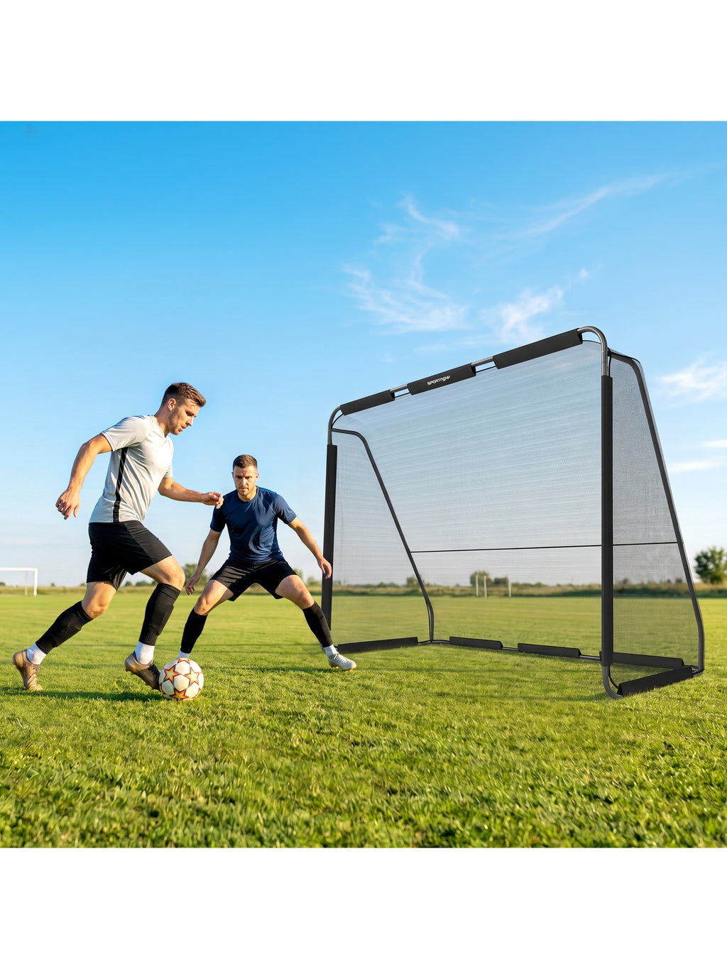 Fußballtor für Garten 300 x 200 cm Reißfestem Tornetz Outdoor Tor