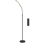 LED Stehlampe Dimmbar, Fernbedienung, 360° Schwanenhals, Schwarz