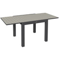 Gartentisch Outdoor-Tisch, wetterbeständig, 162 x 80 x 75 cm, Grau