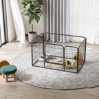 Heavy Duty Dog Pet Puppy Metal Playpen Play Pen Rabbit Pig Hutch Run Enclosure Foldable Black Large, 125 x 80 x 70 cm