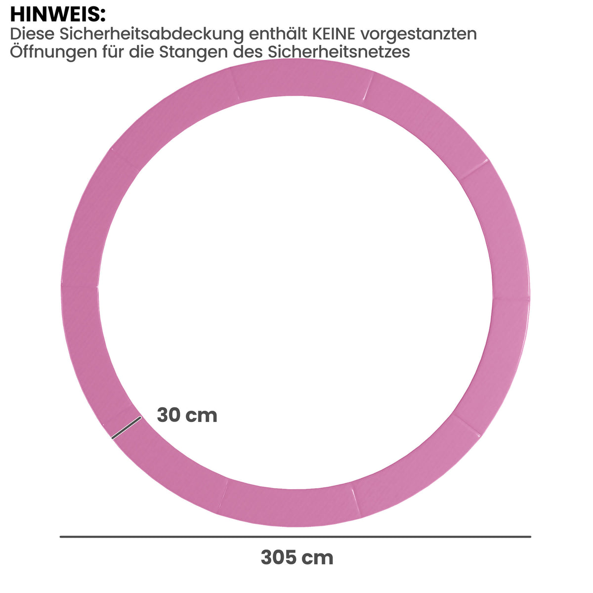 Ersatz-Randabdeckung für Trampoline, wasserfest, reißfest, Ø305 cm, Rosa