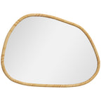 Wandspiegel Dekospiegel Spiegel, Vintage-Design, 80 cm x 2,1 cm x 60 cm, Massivholz, Natur