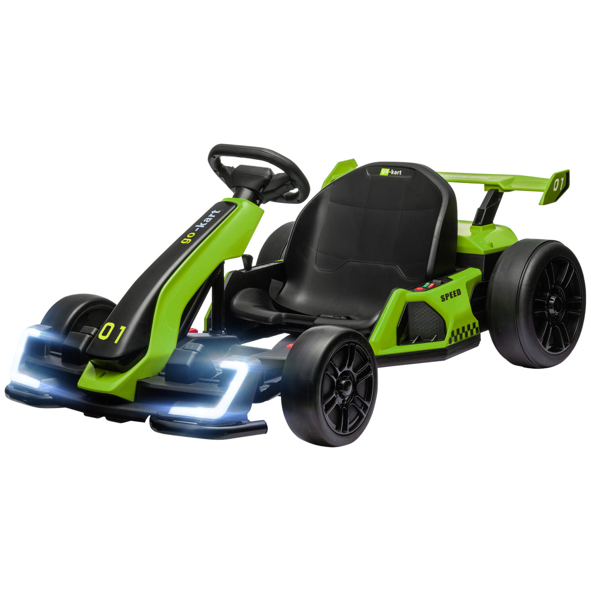 24 V Elektro Go-Kart für Kinder Drift-Funktion für 6-12 Jahre Grün