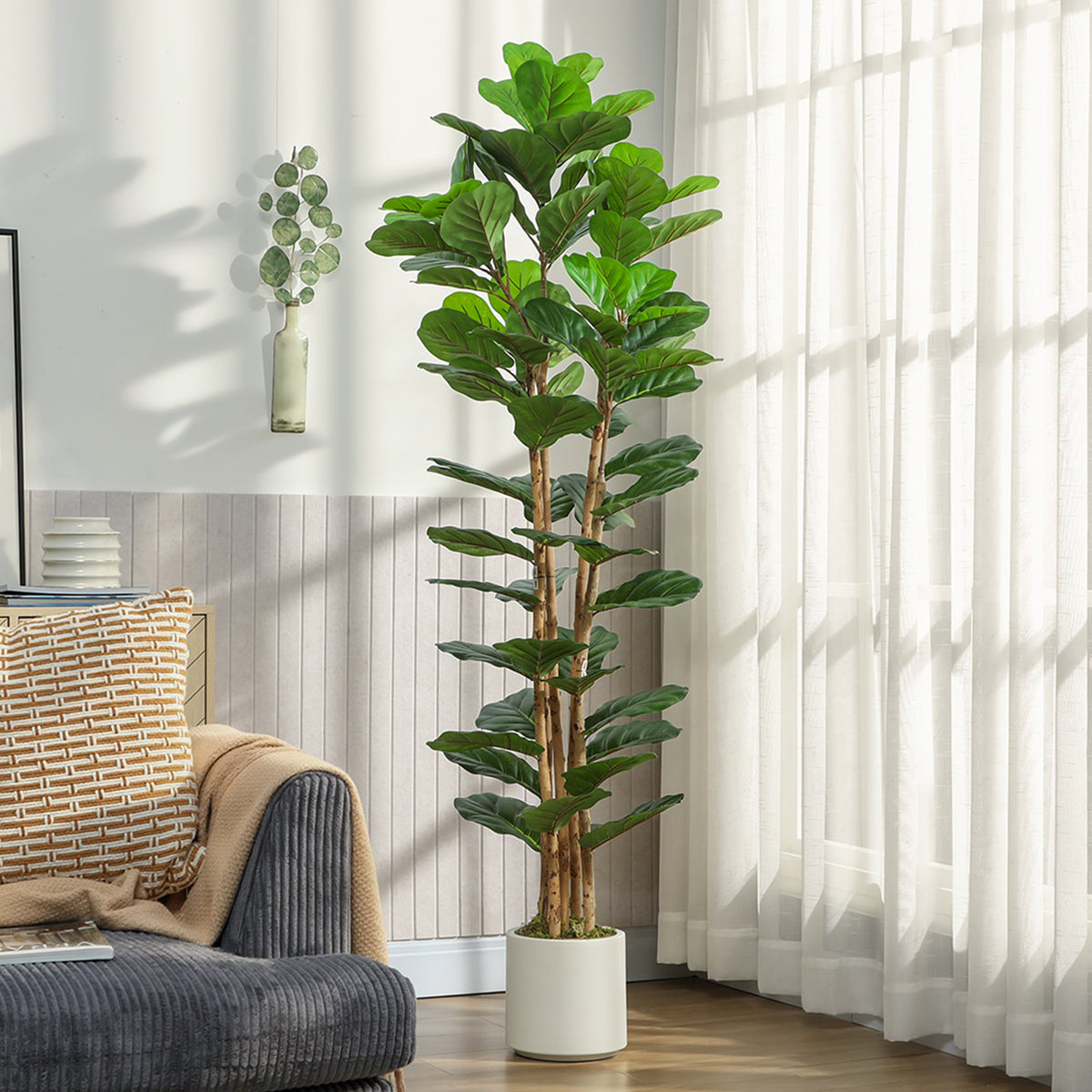 180cm Artificial Fiddle Leaf Fig Tree - Green