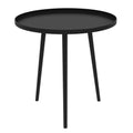 Outdoor Beistelltisch, Gartentisch, runder Terrassentisch, Stahl, Ф40 x 50Hcm, Schwarz