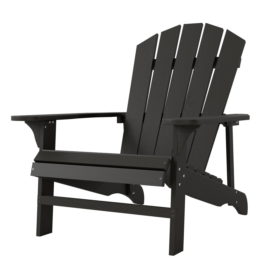 Adirondack Stuhl wetterfest Adirondack Chair aus Holz Outdoor Gartenstuhl mit Hoher Rückenlehne Armlehnen