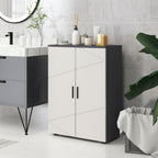 Badezimmerschrank, Badkommode, verstellbare Regale, bis zu 25 kg belastbar, Grau