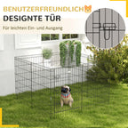 8 Panel DIY Dog Pen with Door, for Dogs, Small Animals, Indoor/Outdoor Use, 91cm High