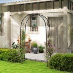Rogenbogen Gartenbogen Torbogen, Vintage Design, 125 x 37 x 230 cm, Schwarz