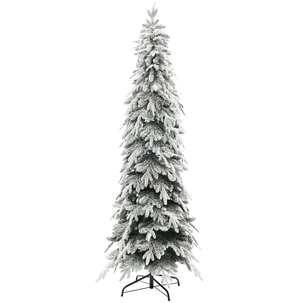 7ft Snow-Covered Unlit Artificial Christmas Tree