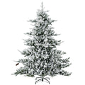 Weihnachtsbaum, Kunsttanne, 1,80m groß, üppige Form, realistisches Aussehen, schneebedeckte Zweige, Tannenzapfen