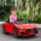 Elektro-Kinderauto, Mercedes, 3-5 km/h, Fernbedienung, Licht & Musik, Rot