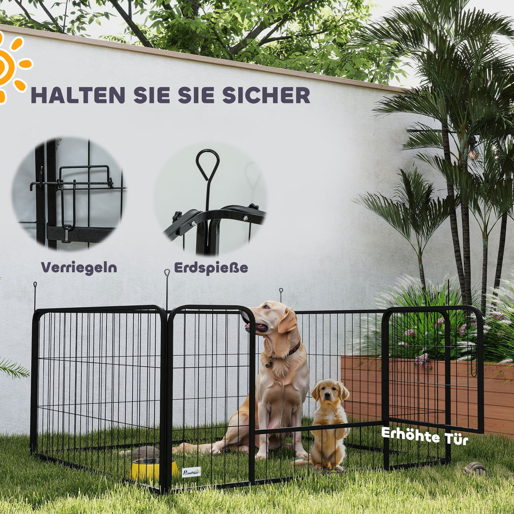 Wurfkiste für Welpen mit Unterlage, winddichtem Oxford-Gewebe, für mittelgroße große Hunde, 122x122x60 cm Schwarz