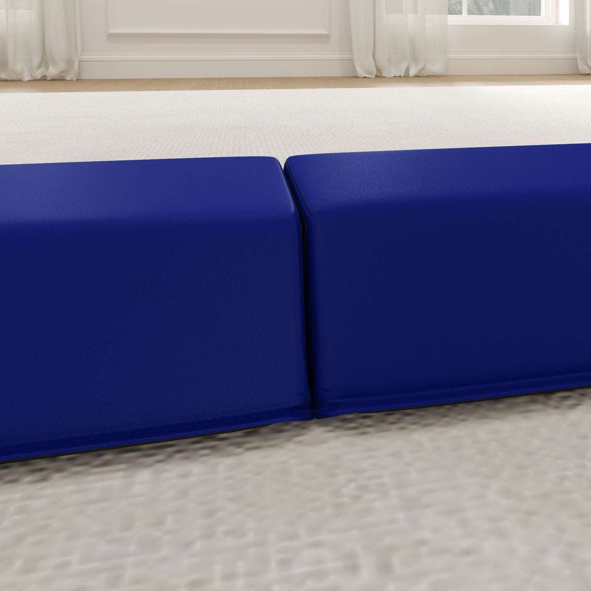 236 cm Klappbarer Schwebebalken für Jugendliche 80kg Blau