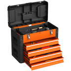 4 Drawers Large Toolbox - Orange