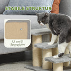 Pet Stairs 3-step Pet Ladder Cat dog Stairs Climb Ladder Cat Tree, Grey