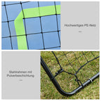 Kickback Rebounder Tor 75x126cm, Rückprallwand aus Stahl und PE, Trainingshilfe für Fußball, Schwarz 