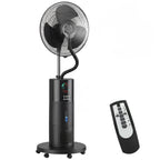 4-in-1 Standventilator mit Wassernebel Luftreiniger Mückenschutz 9-Stunden-Timer 3 Modi Fernbedienung Schwarz