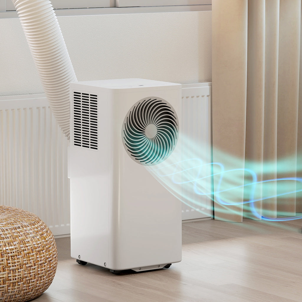 Mobiles Klimagerät 9000 BTU, 4-in-1 Mobile Klimaanlage mit Kühlung, 40 L/Tag Entfeuchter, Ventilator, Schlafmodus