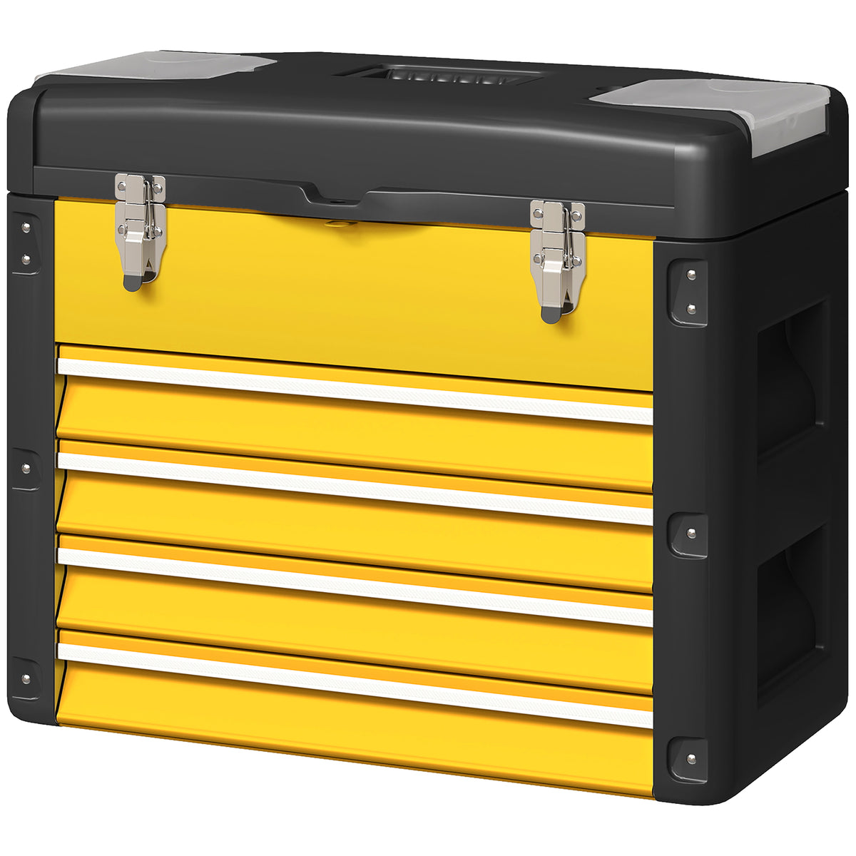 4 Drawers Large Toolbox - Yellow