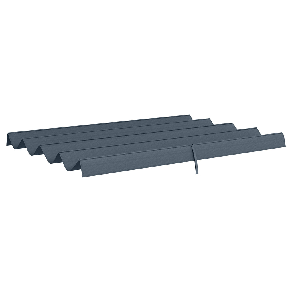 Pergola Cover Roof, 2.86 x 2.45 m Retractable Sun Shade Top for 3 x 2m Pergola Frame, UV30+ Protected, Dark Grey