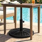 Sonnenschirmst?nder aus Beton, Schirmst?nder mit Stahlrohr, Rund Schirmhalter, f¨¹r Balkon, Terasse, Garten, Schwarz